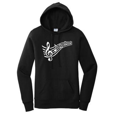 Music Notes Clef Women's Pullover Hoodie