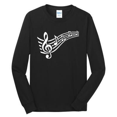 Music Notes Clef Tall Long Sleeve T-Shirt