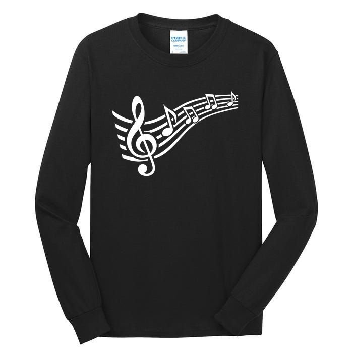 Music Notes Clef Tall Long Sleeve T-Shirt