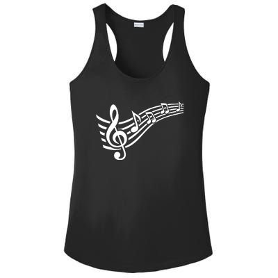 Music Notes Clef Ladies PosiCharge Competitor Racerback Tank