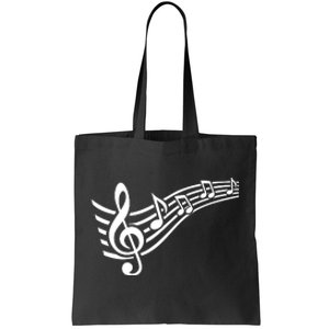 Music Notes Clef Tote Bag