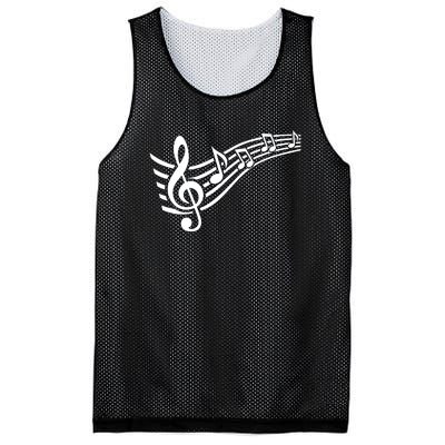 Music Notes Clef Mesh Reversible Basketball Jersey Tank