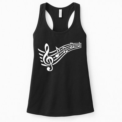 Music Notes Clef Womens Tank Top