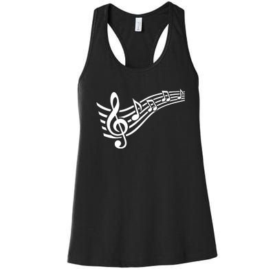 Music Notes Clef Women's Racerback Tank