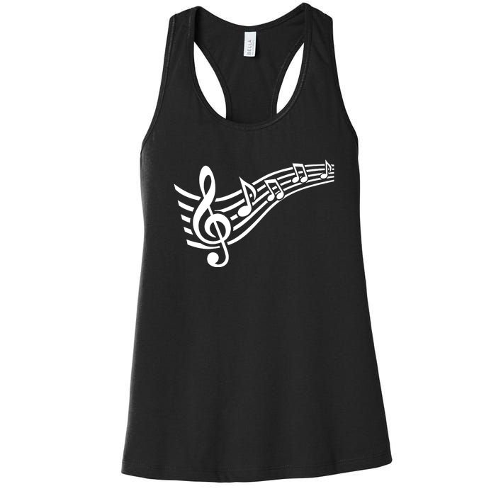 Music Notes Clef Women's Racerback Tank