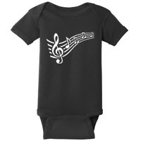 Music Notes Clef Baby Bodysuit