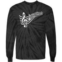 Music Notes Clef Tie-Dye Long Sleeve Shirt