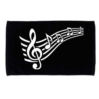 Music Notes Clef Microfiber Hand Towel