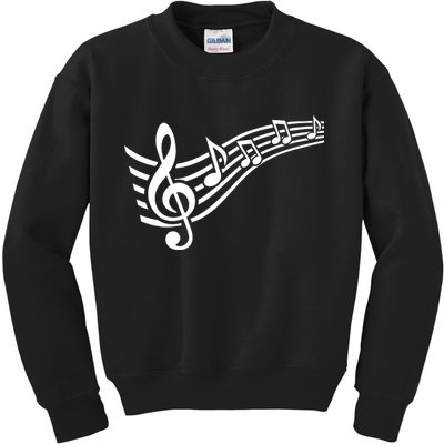 Music Notes Clef Kids Sweatshirt