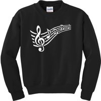 Music Notes Clef Kids Sweatshirt