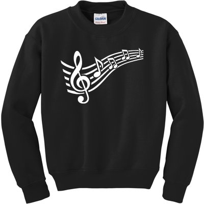 Music Notes Clef Kids Sweatshirt