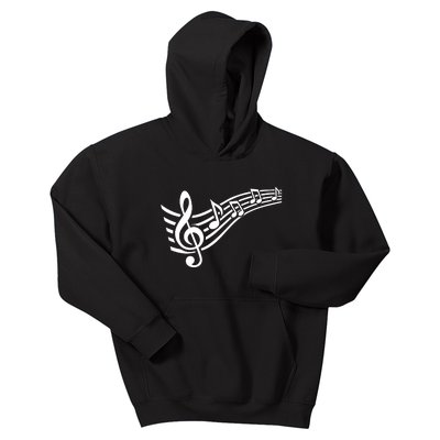 Music Notes Clef Kids Hoodie