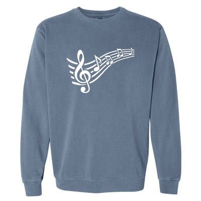 Music Notes Clef Garment-Dyed Sweatshirt