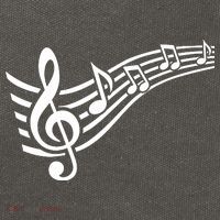 Music Notes Clef Cotton Canvas Backpack