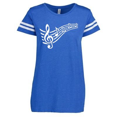 Music Notes Clef Enza Ladies Jersey Football T-Shirt