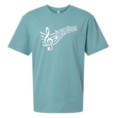 Music Notes Clef Sueded Cloud Jersey T-Shirt