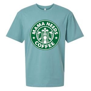 Mama Needs Coffee Funny Coffee Mama Sueded Cloud Jersey T-Shirt