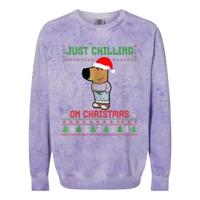 My New Character Is A Chill Guy Meme Funny Chill Guy Meme Colorblast Crewneck Sweatshirt