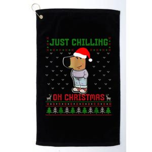 My New Character Is A Chill Guy Meme Funny Chill Guy Meme Platinum Collection Golf Towel