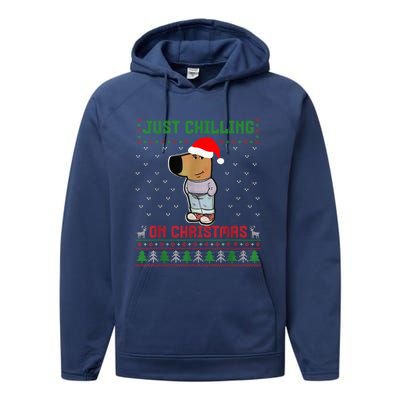 My New Character Is A Chill Guy Meme Funny Chill Guy Meme Performance Fleece Hoodie