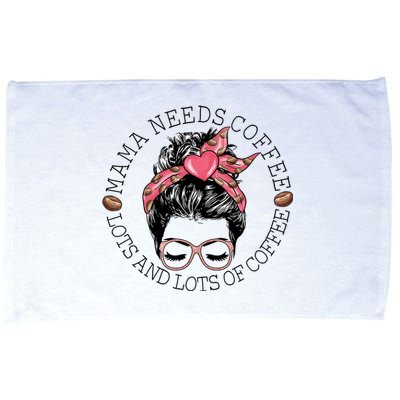 Mama Needs Coffee Funny Mom Coffee Microfiber Hand Towel