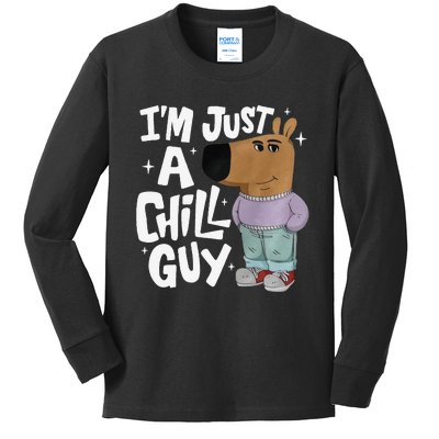 My New Character Is A Chill Guy Funny I Am Just A Chill Guy Gift Kids Long Sleeve Shirt