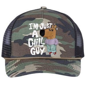 My New Character Is A Chill Guy Funny I Am Just A Chill Guy Gift Retro Rope Trucker Hat Cap