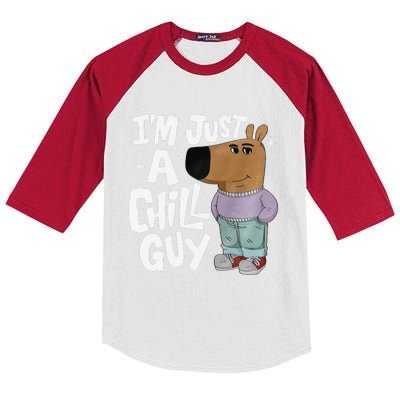 My New Character Is A Chill Guy Funny I Am Just A Chill Guy Gift Kids Colorblock Raglan Jersey