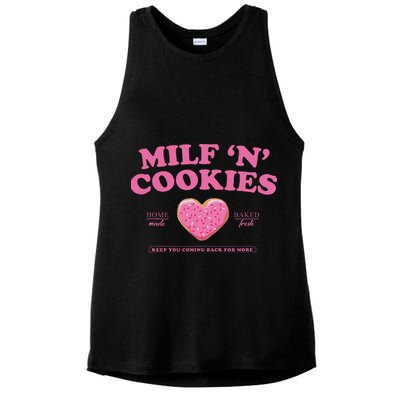 Milf N Cookies Keep You Coming Back For More Ladies PosiCharge Tri-Blend Wicking Tank