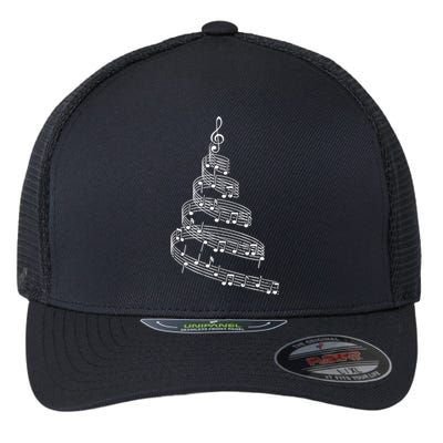 Music Note Christmas Tree Xmas Pajama Musician Flexfit Unipanel Trucker Cap