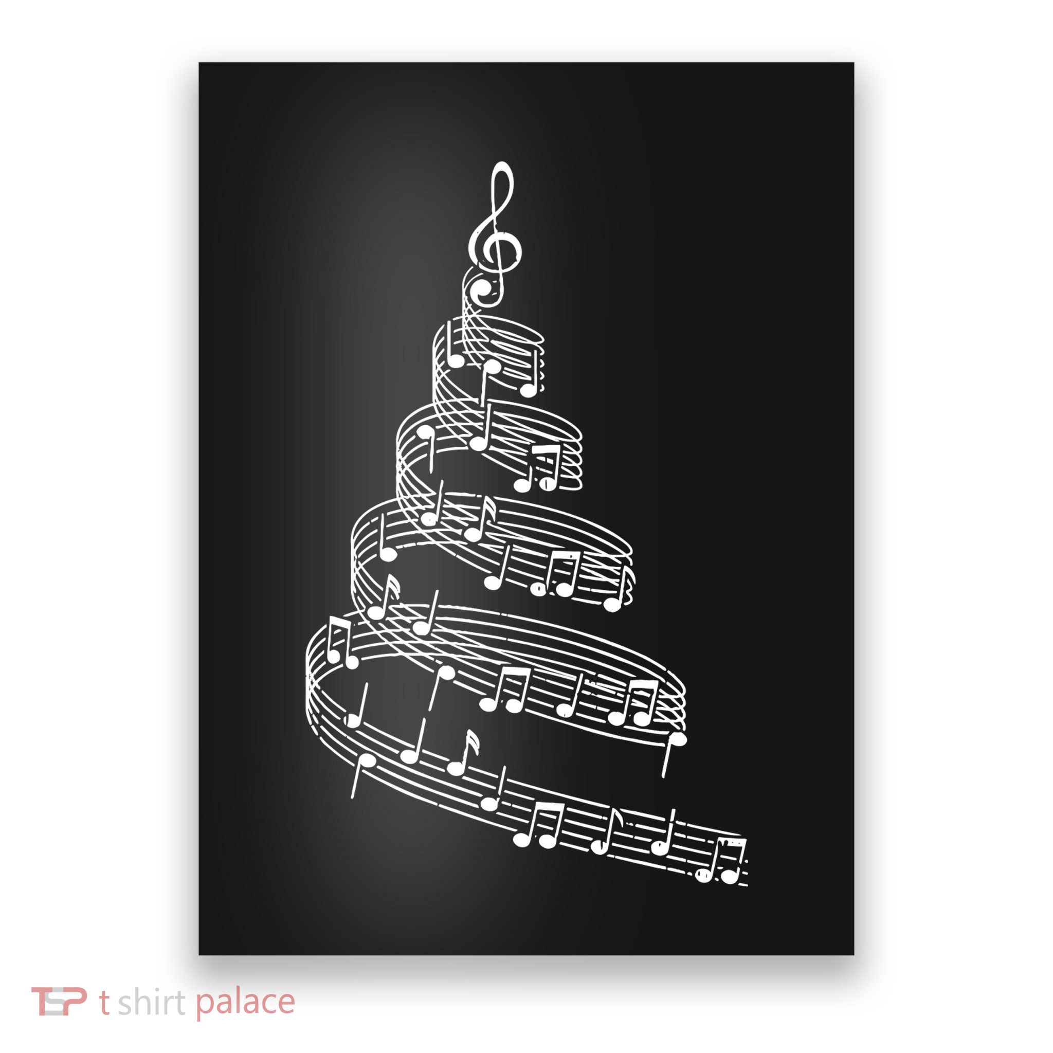 Music Note Christmas Tree Xmas Pajama Musician Poster
