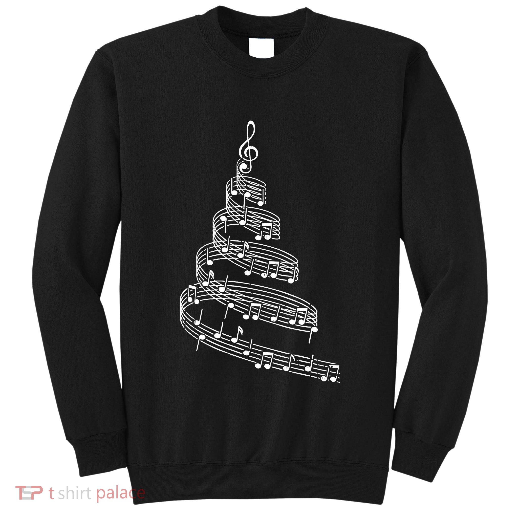 Music Note Christmas Tree Xmas Pajama Musician Tall Sweatshirt
