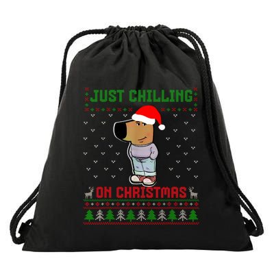 My New Character Is A Chill Guy Meme Funny Chill Guy Meme Drawstring Bag