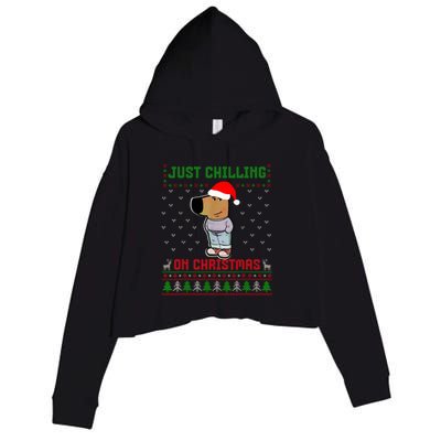 My New Character Is A Chill Guy Meme Funny Chill Guy Meme Crop Fleece Hoodie