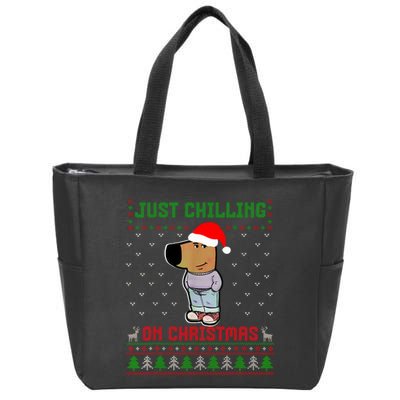 My New Character Is A Chill Guy Meme Funny Chill Guy Meme Zip Tote Bag
