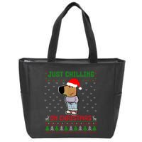 My New Character Is A Chill Guy Meme Funny Chill Guy Meme Zip Tote Bag