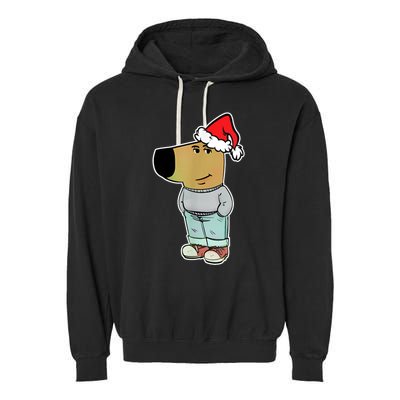 My New Character Is A Chill Guy Funny Christmas Dog Meme Garment-Dyed Fleece Hoodie