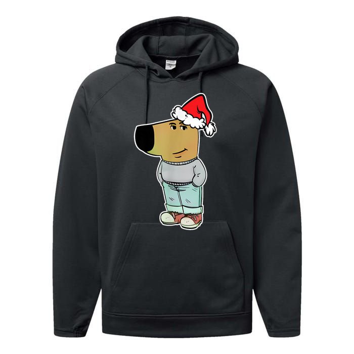 My New Character Is A Chill Guy Funny Christmas Dog Meme Performance Fleece Hoodie