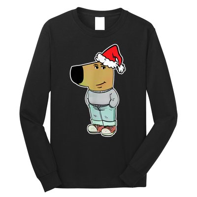 My New Character Is A Chill Guy Funny Christmas Dog Meme Long Sleeve Shirt