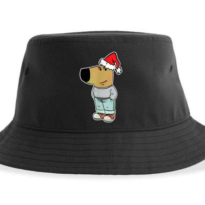 My New Character Is A Chill Guy Funny Christmas Dog Meme Sustainable Bucket Hat