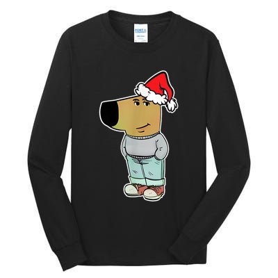 My New Character Is A Chill Guy Funny Christmas Dog Meme Tall Long Sleeve T-Shirt