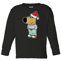 My New Character Is A Chill Guy Funny Christmas Dog Meme Toddler Long Sleeve Shirt