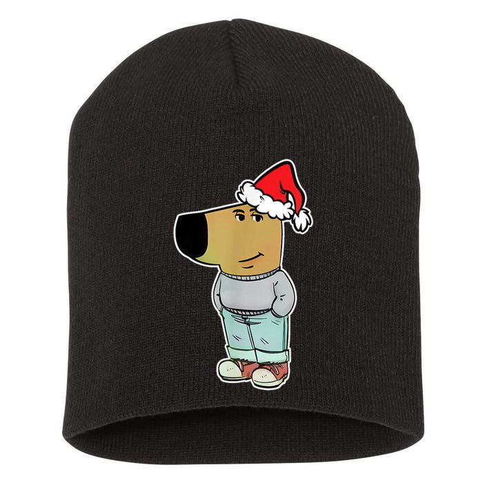 My New Character Is A Chill Guy Funny Christmas Dog Meme Short Acrylic Beanie