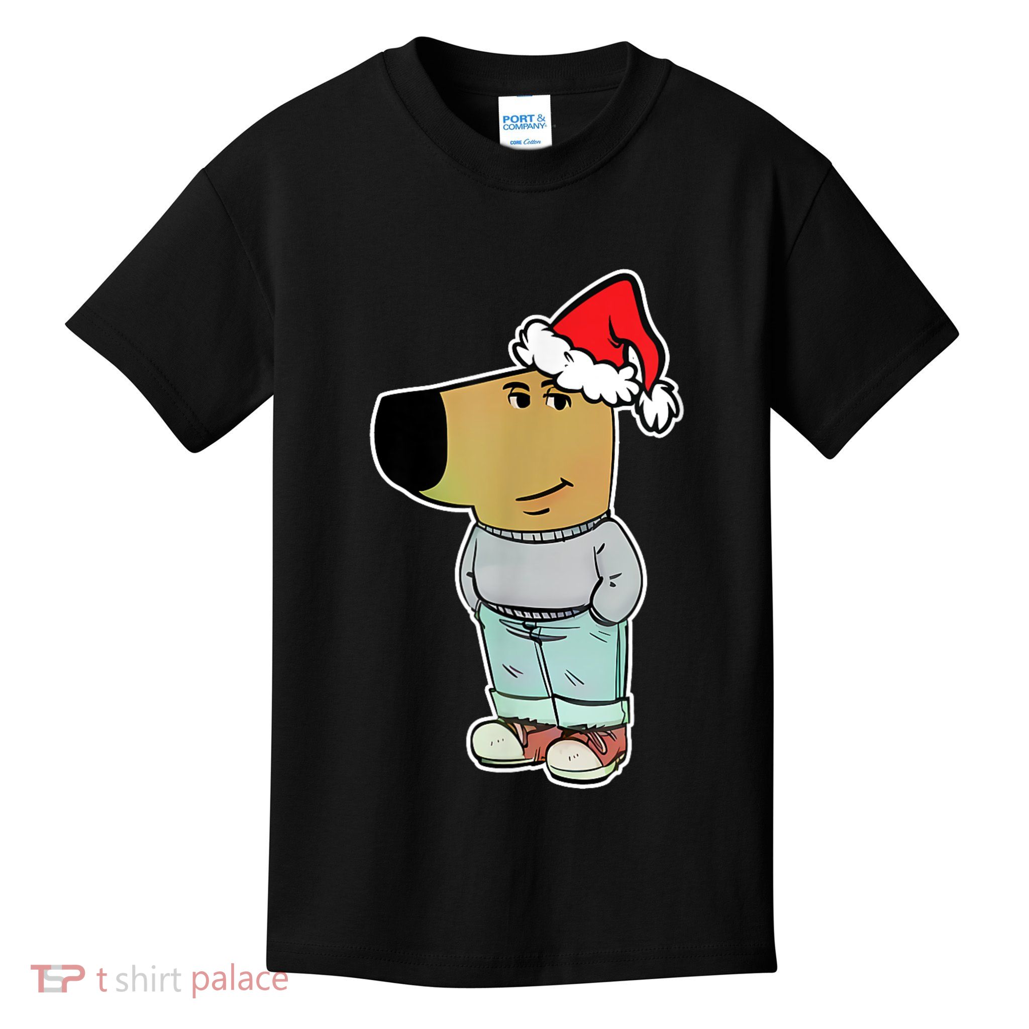My New Character Is A Chill Guy Funny Christmas Dog Meme Kids T-Shirt