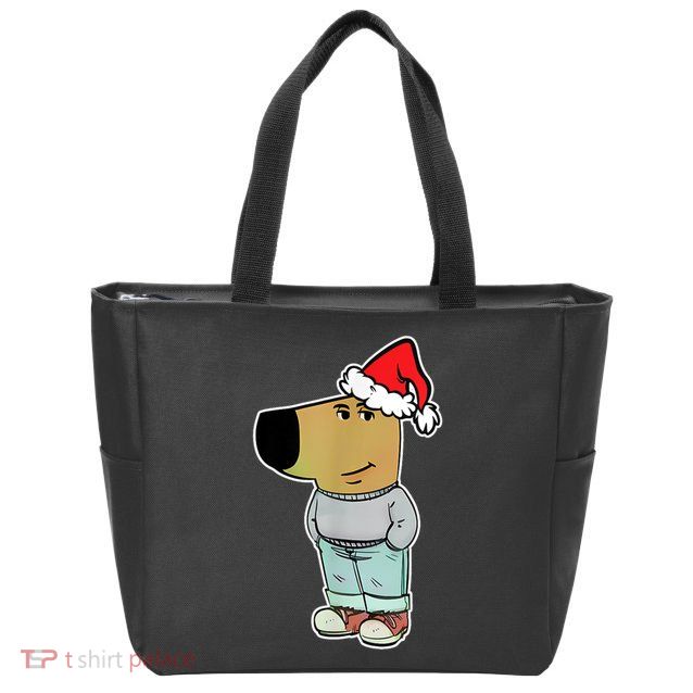 My New Character Is A Chill Guy Funny Christmas Dog Meme Zip Tote Bag