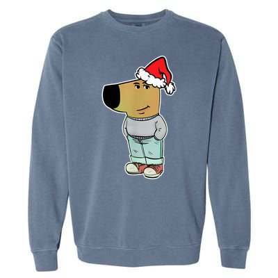 My New Character Is A Chill Guy Funny Christmas Dog Meme Garment-Dyed Sweatshirt