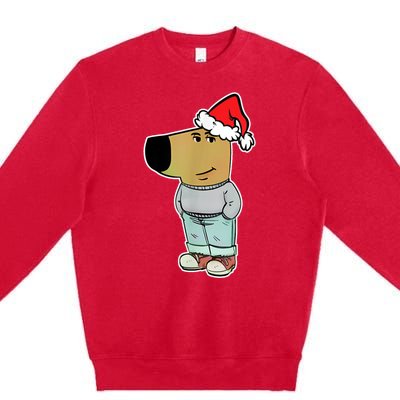 My New Character Is A Chill Guy Funny Christmas Dog Meme Premium Crewneck Sweatshirt