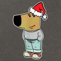 My New Character Is A Chill Guy Funny Christmas Dog Meme Cotton Canvas Backpack