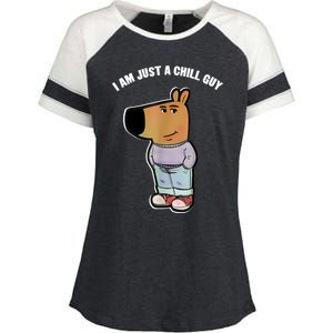 My New Character Is A Chill Guy Funny I Am Just A Chill Guy Enza Ladies Jersey Colorblock Tee