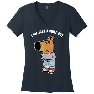 My New Character Is A Chill Guy Funny I Am Just A Chill Guy Women's V-Neck T-Shirt